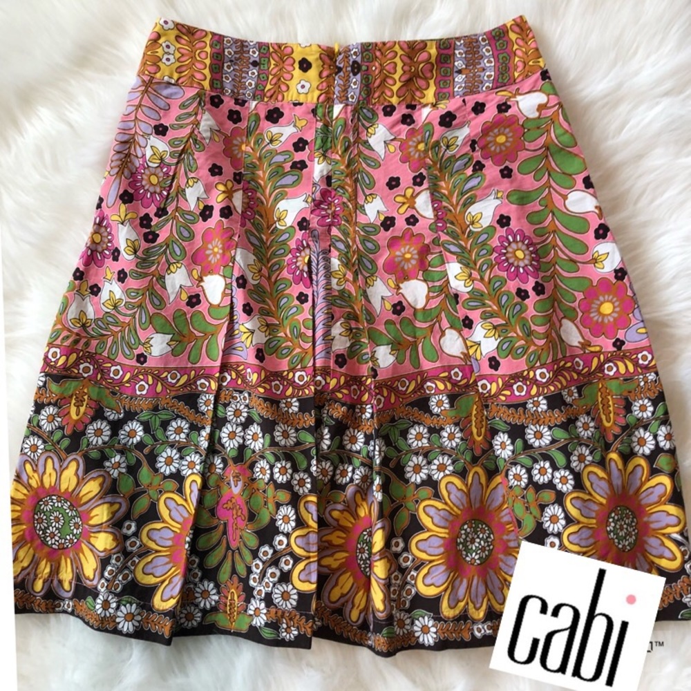 CAbi 933 Ashbury floral skirt, size 6